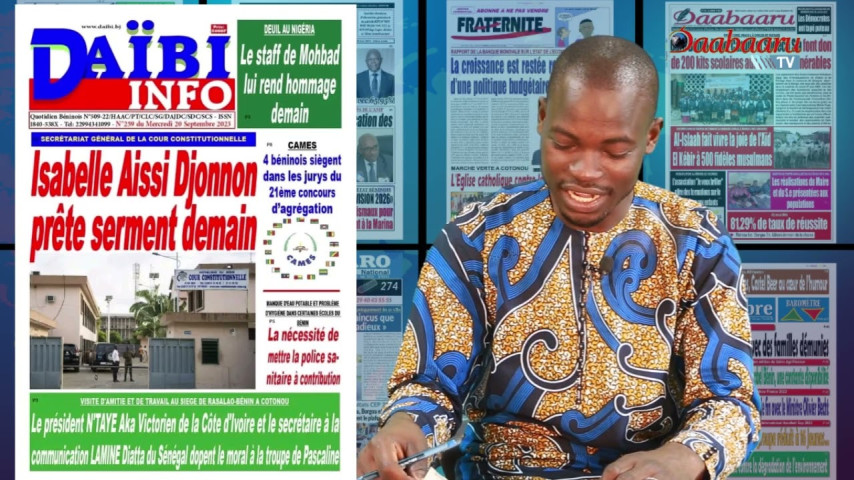 Revue des titres de ce Mercredi 20 Septembre 2023 sur Daabaaru TV