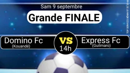3E ÉDITION DU TOURNOI DES GRANDES VACANCES DE KOUANDÉ : La finale prévue pour le samedi 9 septembre  . Domino Fc de Kouandé et Express Fc de Guilmaro, la grosse affiche