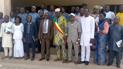 MAIRIE DE TCHAOUROU : Le nouveau S.e Célestin Mahougnon installé dans ses fonctions