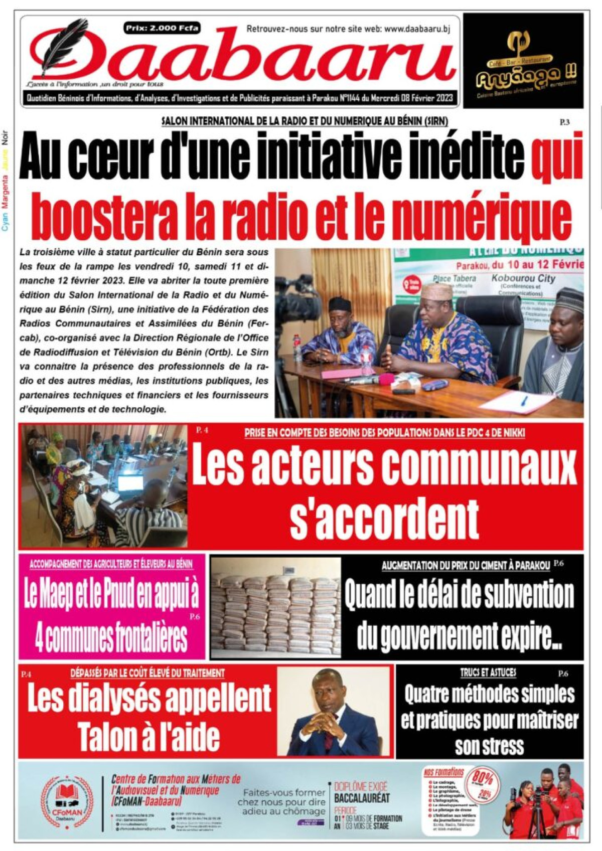UNE DU MERCREDI 8 FÉVRIER 2023