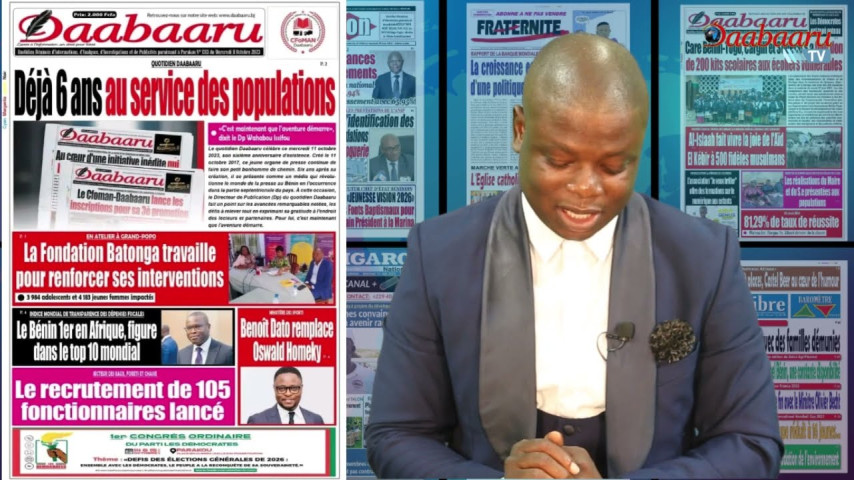 Revue des titres de ce Mercredi 11 Octobre 2023 sur Daabaaru TV