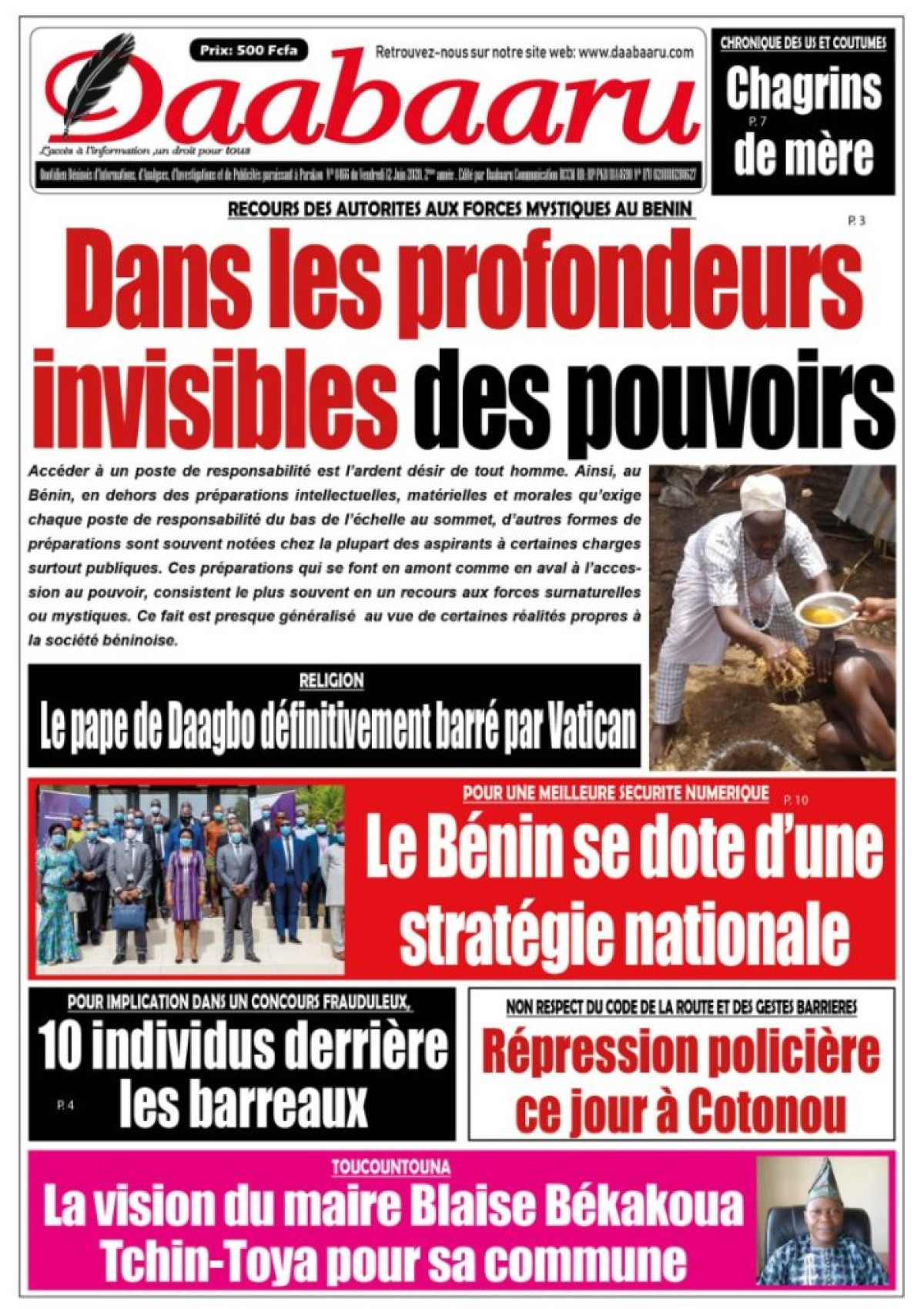 Parution du vendredi 12 juin 2020