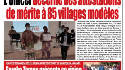 Parution du vendredi 03 septembre 2021