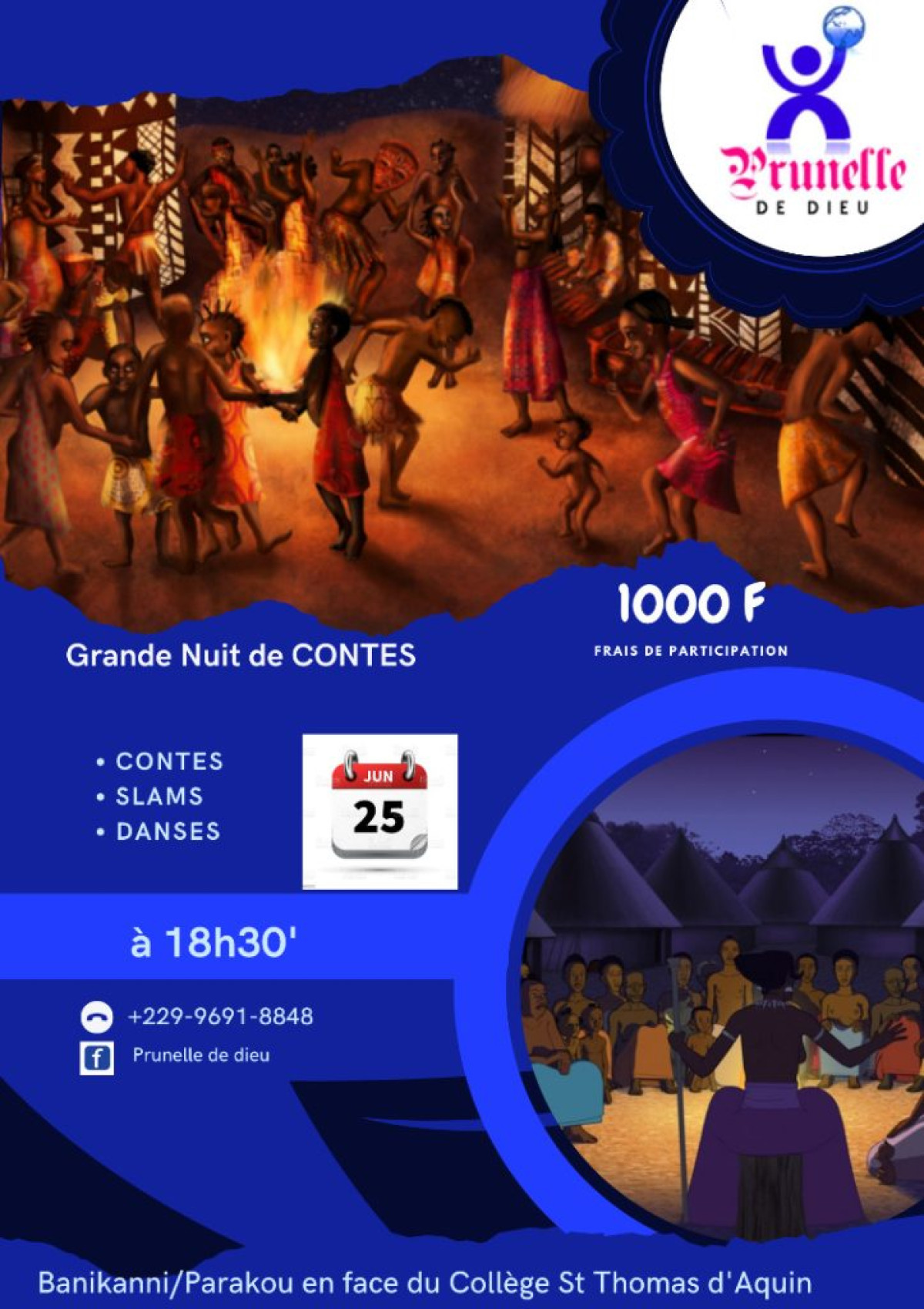 GRANDE NUIT DE CONTES A L&rsquo;ENDROIT DES ENFANTS À PARAKOU : Le centre « Prunelle de Dieu » tente l&rsquo;inédit le 25 juin prochain