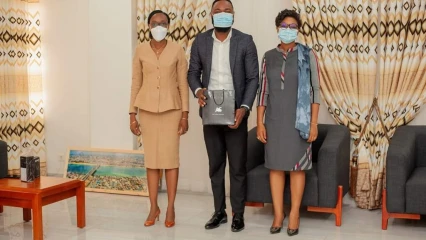 AUDIENCE AU MINISTERE DU NUMERIQUE ET DE LA DIGITALISATION : La startup Cnp Sarl reçu par les ministres Aurélie et Shadiya . Les avantages du Fonds d&rsquo;Appui à l&rsquo;Entrepreneuriat Numérique présentés