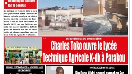 UNE DU VENDREDI 3 FÉVRIER 2023