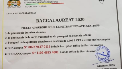 RETRAIT D’ATTESTATION DU BAC 2020 : Voici les pièces à fournir