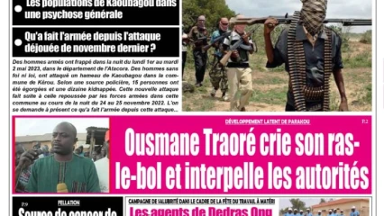 UNE DU MERCREDI 3 MAI 2023