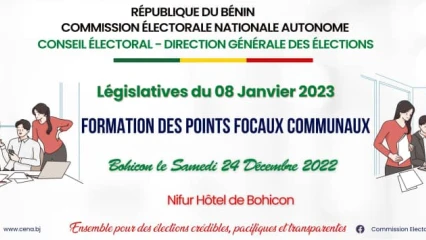 ELECTIONS LÉGISLATIVES DU 8 JANVIER : La Cena renforce les capacités des Points Focaux Communaux