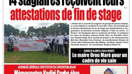 Parution du lundi 30 août 2021