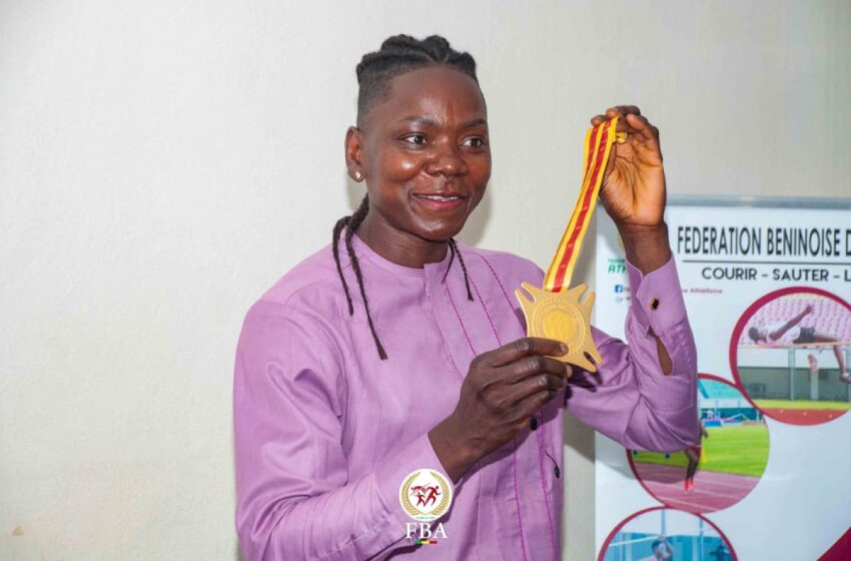 ATHLÉTISME : La béninoise Odile Ahouanwanou, championne d&rsquo;Afrique d&rsquo;heptathlon  La béninoise Odile Ahouanwanou