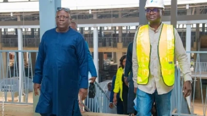 Porto-Novo/Visite de chantier de construction du marché Ouando: Louis Vlavonou émerveillé par la qualité de l'infrastructure