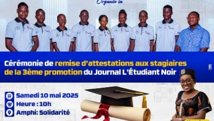 Université de Parakou/Remise d’attestations au journal l’Étudiant Noir: Angela Kpéidja de la Srtb, marraine de l’événement
