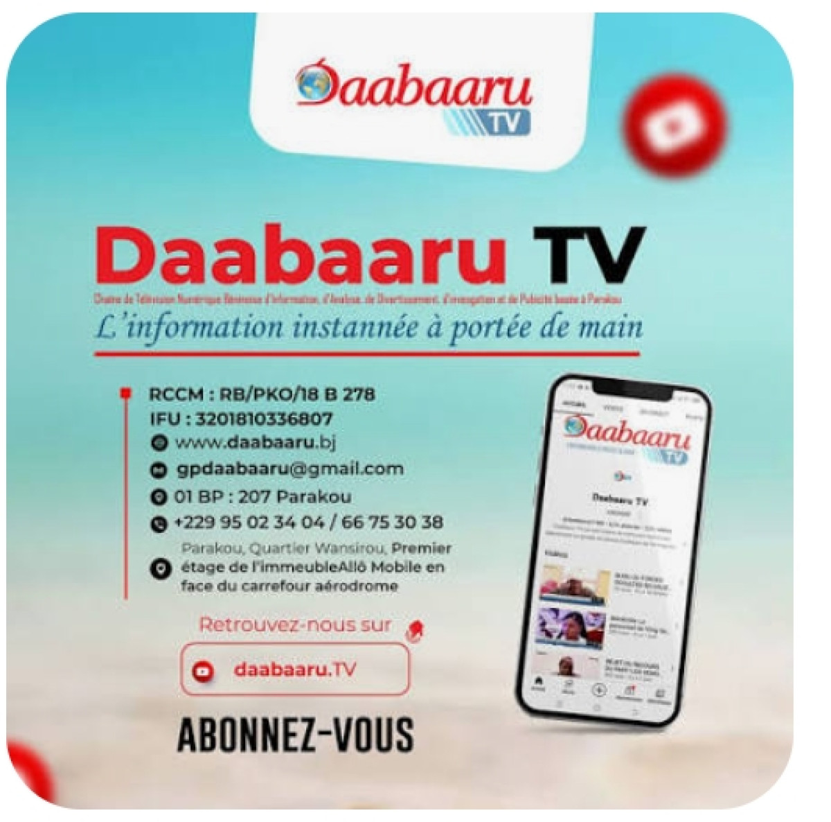 Communiqué de Daabaaru TV