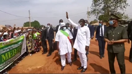 TOURNÉE DE REDDITION DE COMPTE DU CHEF DE L’ÉTAT PATRICE TALON : Les populations de Pèrèrè et de N’Dali saluent les réalisations du réformateur