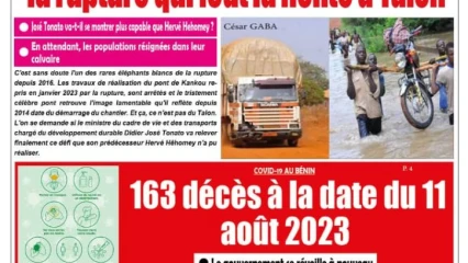 UNE DU LUNDI 14 AOÛT 2023