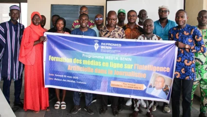 USAGE DE L&rsquo;INTELLIGENCE ARTIFICIELLE PAR LES MÉDIAS EN LIGNE : Le Repromed-Bénin outille des journalistes à Cotonou 