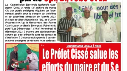 Parution du lundi 18 décembre 2023