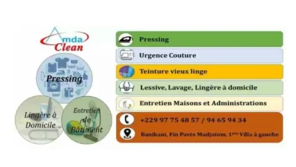 PRESSING AMDACLEAN,   L’unique choix pour la longévité de vos tenues