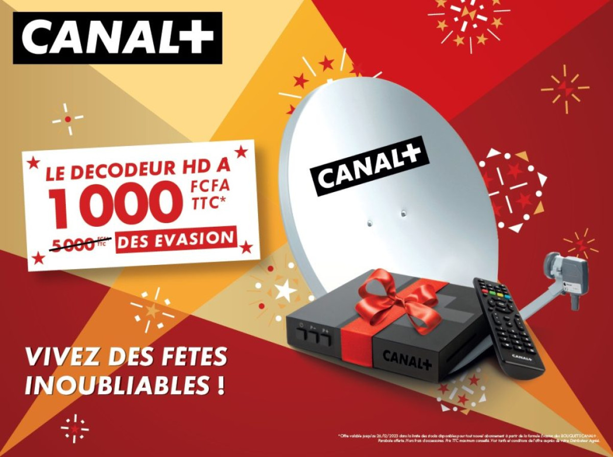 POUR LES FÊTES DE FIN D&rsquo;ANNÉE : Parakou découvre les offres inédites de Canal+ Bénin  . Offrez-vous le décodeur Hd à 1.000F cfa