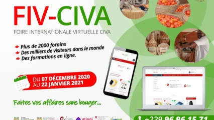 FOIRE INTERNATIONALE VIRTUELLE CIVA-2020 : Le meilleur rendez-vous des bonnes affaires à ne pas rater . C’est du 7 décembre 2020 au 22 Janvier 2021