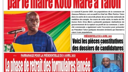 Parution du mercredi 13 janvier 2021