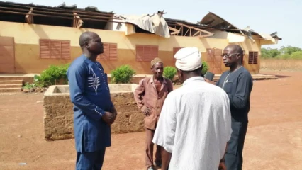 PÉHUNCO/MODULE DE CLASSES DÉCOIFFÉ PAR LA PLUIE : La reprise est incertaine à l&rsquo;Epp Gbéba . Le maire Orou Maré lance un Sos