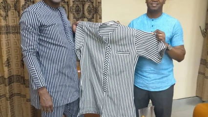 PROMOTION DU PAGNE TISSÉ AU BÉNIN : Modeste Kpogbé reçu par le préfet Cissé . Les produits de Afrique Élégance présentés à l’autorité