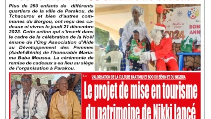 Parution du vendredi 22 décembre 2023