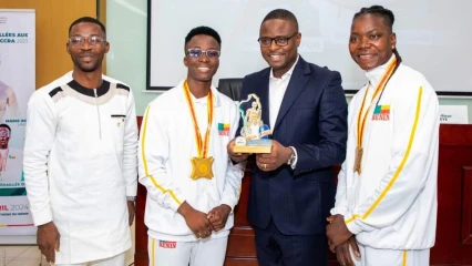 BÉNIN/APRES LEUR BELLE PERFORMANCE AUX JEUX AFRICAINS À ACCRA : Odile Ahouanwanou et Marie-Rose Laleye honorées par le gouvernement