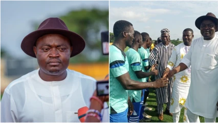 LANCEMENT DU TOURNOI DES GRANDES VACANCES DE LA CITÉ DES BAGANA   :    Aminou Mama Ibrahim, le miroir de la jeunesse de Kouandé   . Al-Aslam Fc 2, Pharaons Fc 0  . 500 mille francs, trophée, maillots, pour la première équipe 