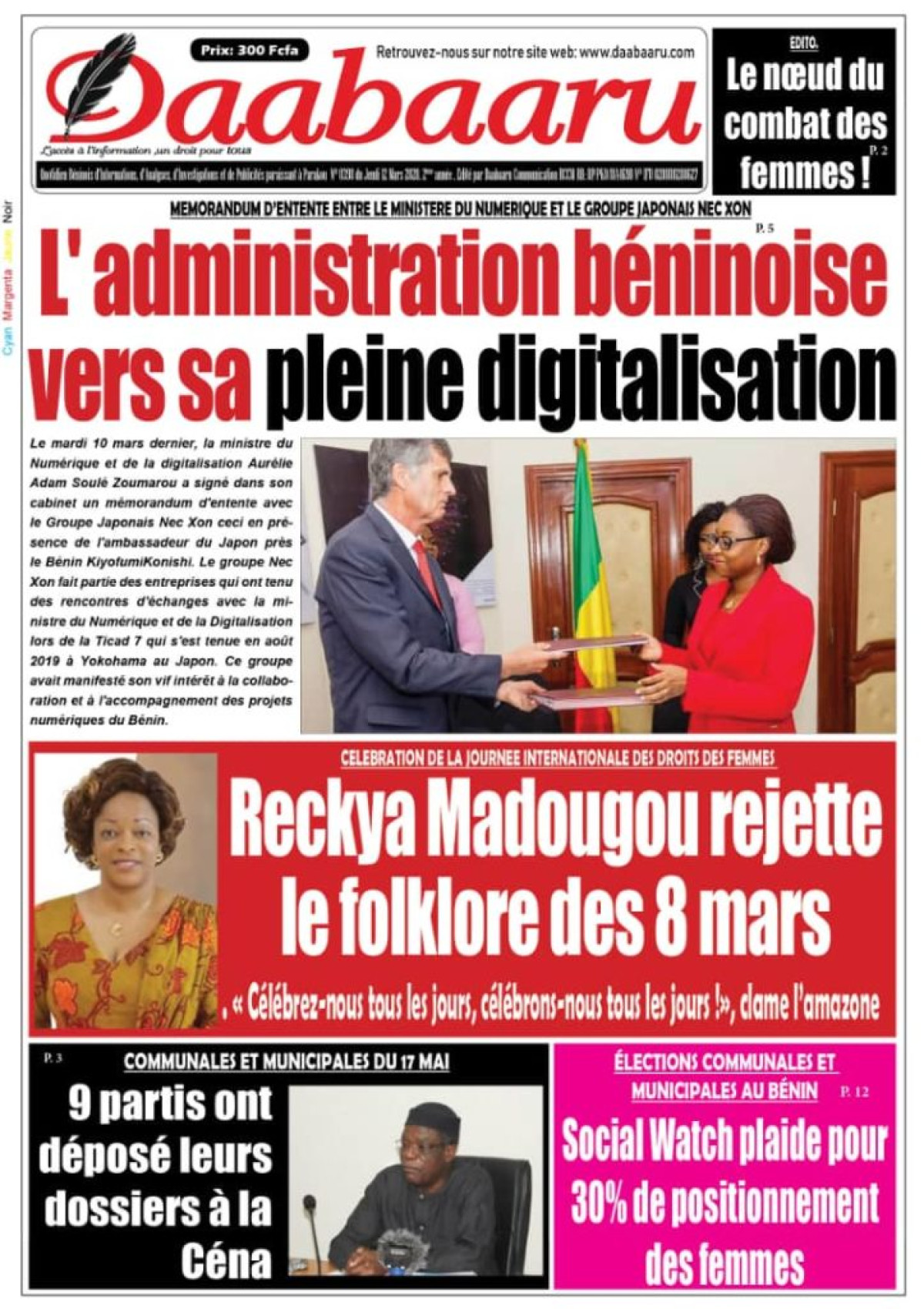 Parution du jeudi 12 mars 2020