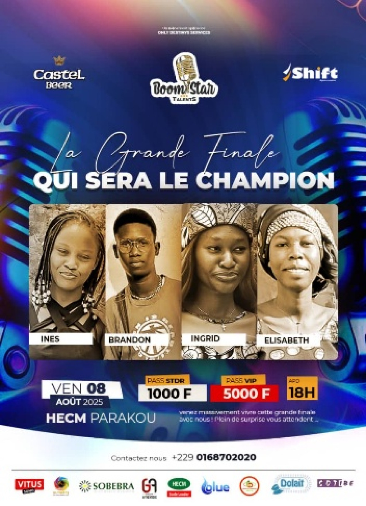 Grande finale de boom star talents à Parakou: prenez rendez-vous ce vendredi 8 août à Hecm