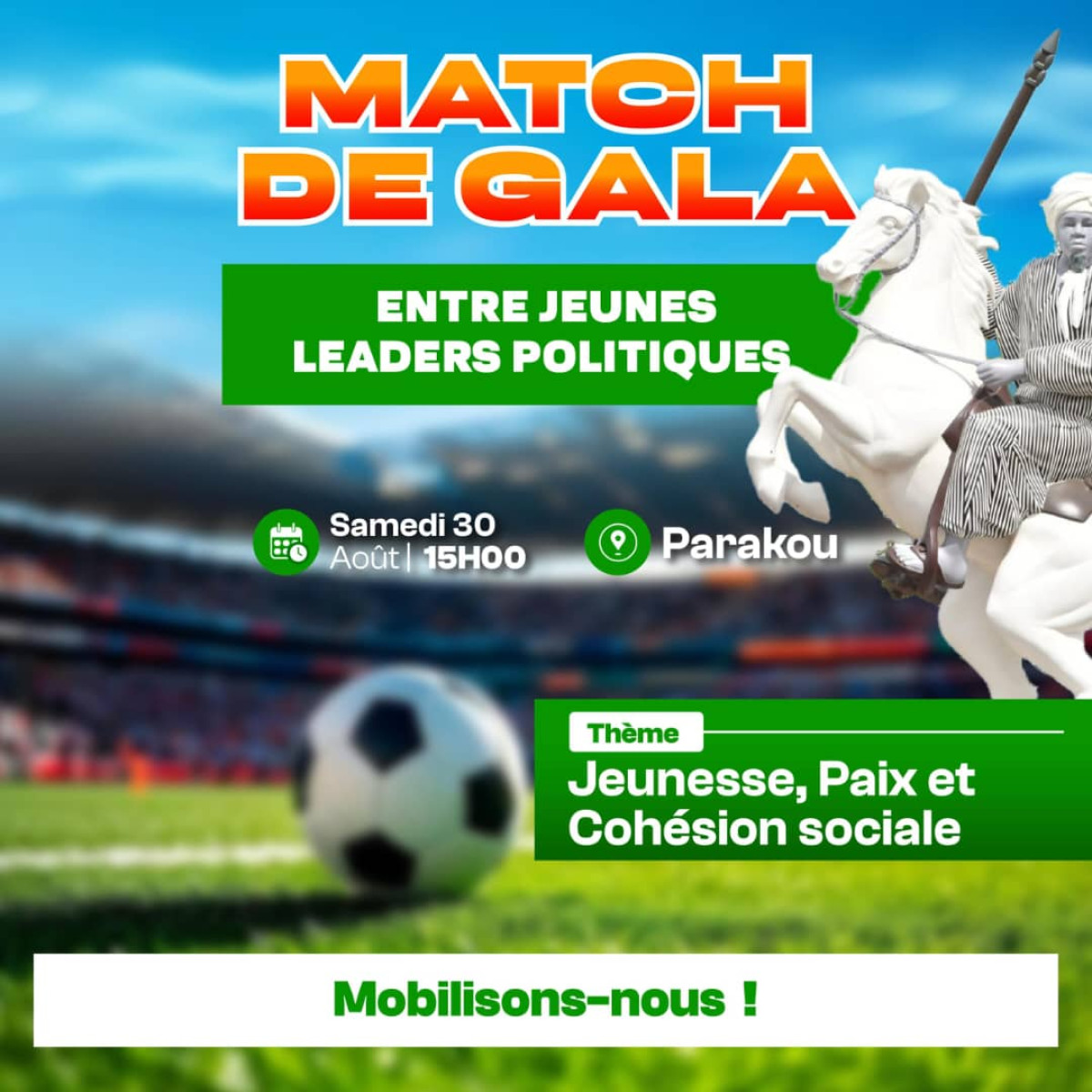 Match de gala entre les jeunes leaders de Parakou: l'initiative qui unit la jeunesse divisée par la politique