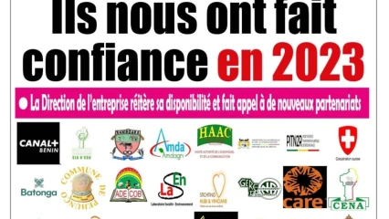 ENTREPRISE DE PRESSE ET DE COMMUNICATION BOK SARL : Ils nous ont fait confiance en 2023 . La Direction de l’entreprise réitère sa disponibilité et fait appel à de nouveaux partenariats