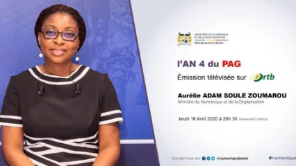AN 4 DU PROGRAMME D’ACTION DU GOUVERNEMENT : Le Mnd Aurélie Adam Soulé ce jeudi 16 avril à 20h 30 sur l’ortb