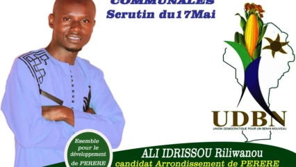 COMMUNALES DU 17 MAI PROCHAIN À PÈRÈRÈ : Plein feu sur le candidat Riliwanou Ali Idrissou de l’Udbn