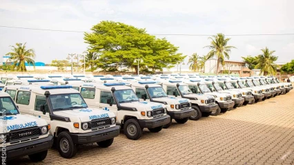 BÉNIN : Le gouvernement réceptionne 144 ambulances au profit du Samu