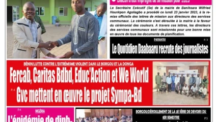 UNE DU MARDI 24 JANVIER 2023