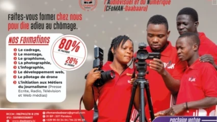 FORMATION DES JEUNES DANS LE DOMAINE DU NUMÉRIQUE ET DE L’AUDIOVISUEL À PARAKOU : Le Cfoman-Daabaaru lance les inscriptions pour sa 3è promotion  . Rentrée prochaine en avril