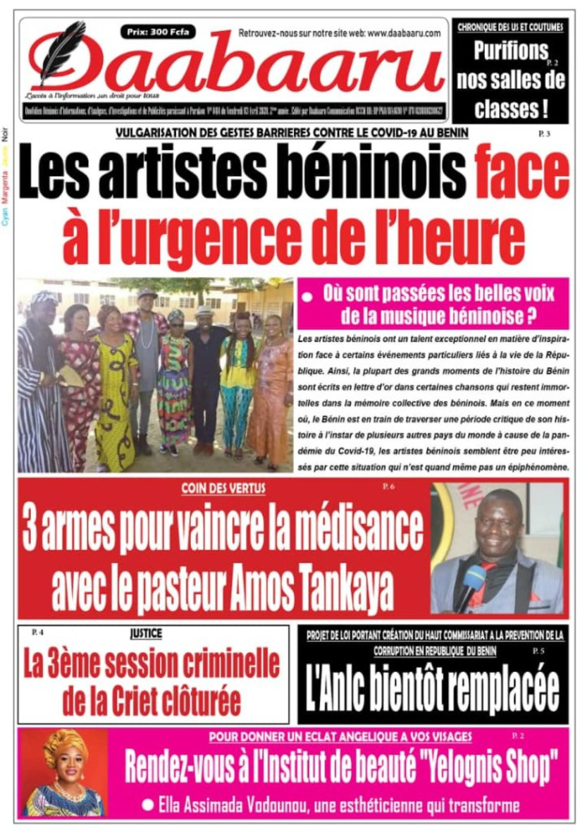 Parution du vendredi 03 avril 2020