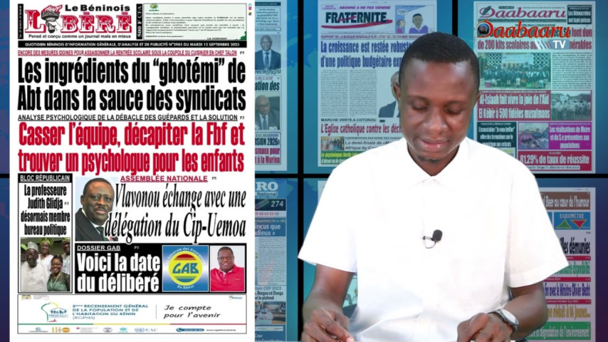 Revue des titres du mardi 12 septembre 2023