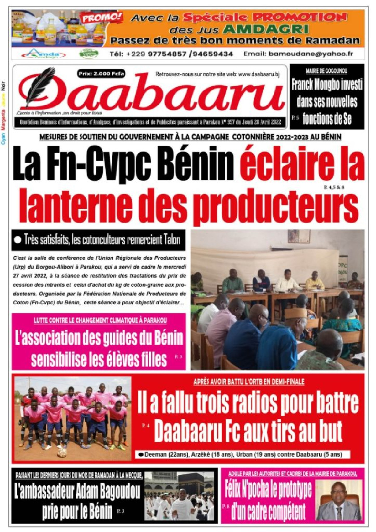 UNE DU JEUDI 28 AVRIL 2022