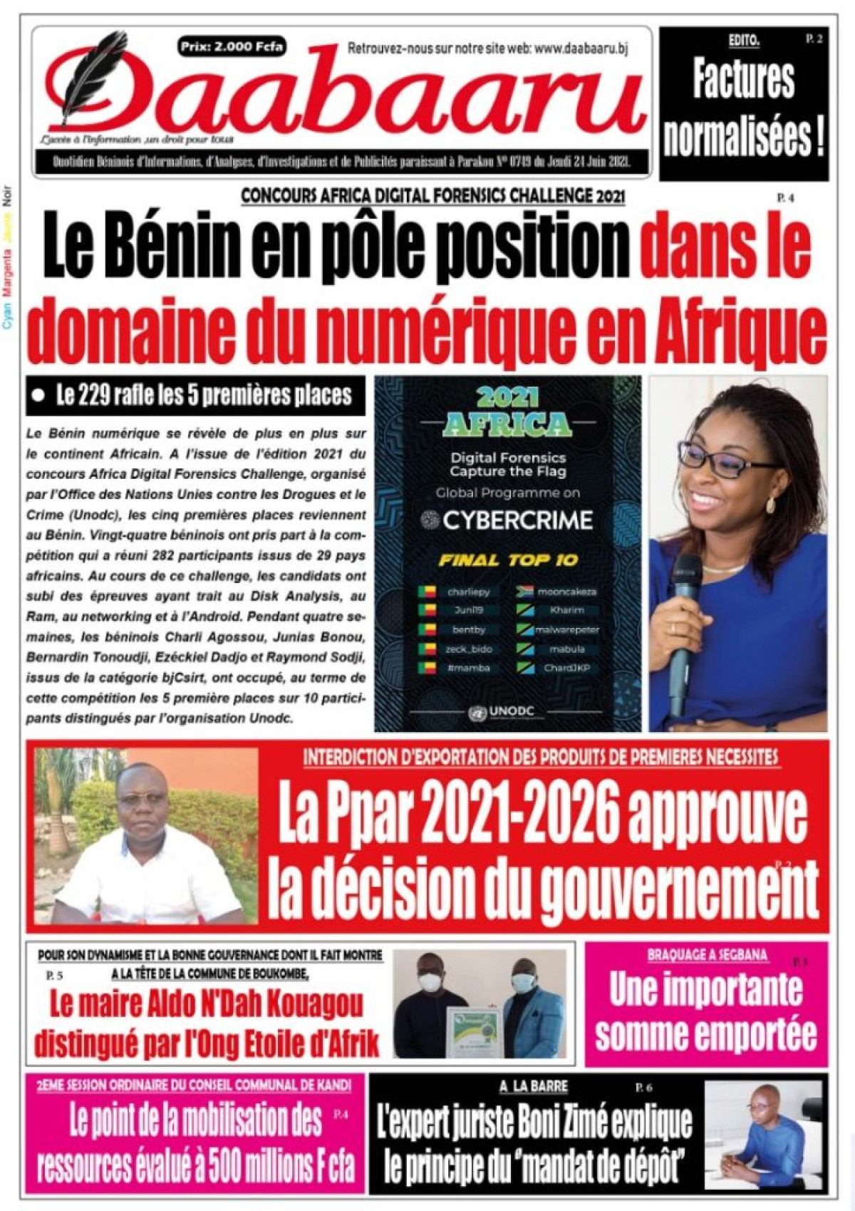 Parution du jeudi 24 juin 2021