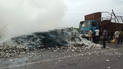 N’DALI :  Une bonne quantité de coton réduite en cendres