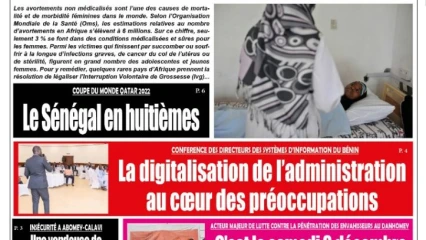 UNE DU MERCREDI 30 NOVEMBRE 2022