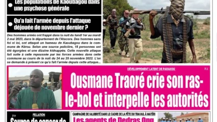 UNE DU MERCREDI 3 MAI 2023