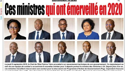 GOUVERNEMENT DU BENIN : Ces ministres qui ont émerveillé en 2020