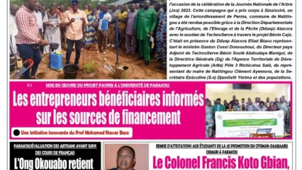 UNE DU VENDREDI 2 JUIN 2023