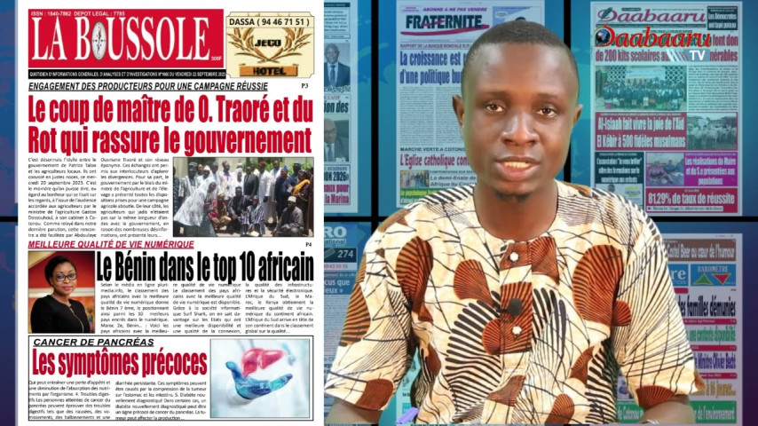 Revue des titres de ce vendredi 22 septembre 2023